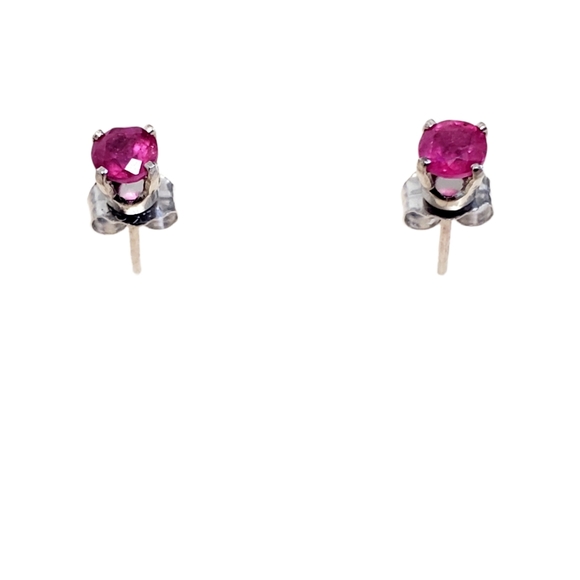 1/2 CTTW Genuine Ruby Earrings - Picture 3 of 7